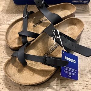 COPY - Birkenstock 71791 Unisex Mayari Dual Strap Slide Sandals, Black, Size 37